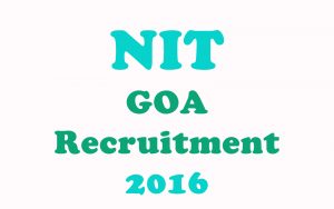 NIT Goa Recruitment